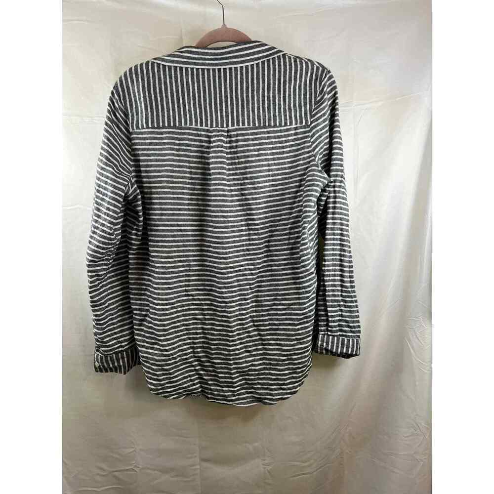 Max Jeans Grey and White Striped Top Size Medium - Picture 4 of 4